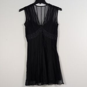 ECI Black Sheer Sleeveless Dress